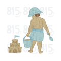 Boy And Sandcastle