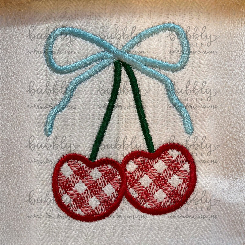 Gingham Cherries Pocket