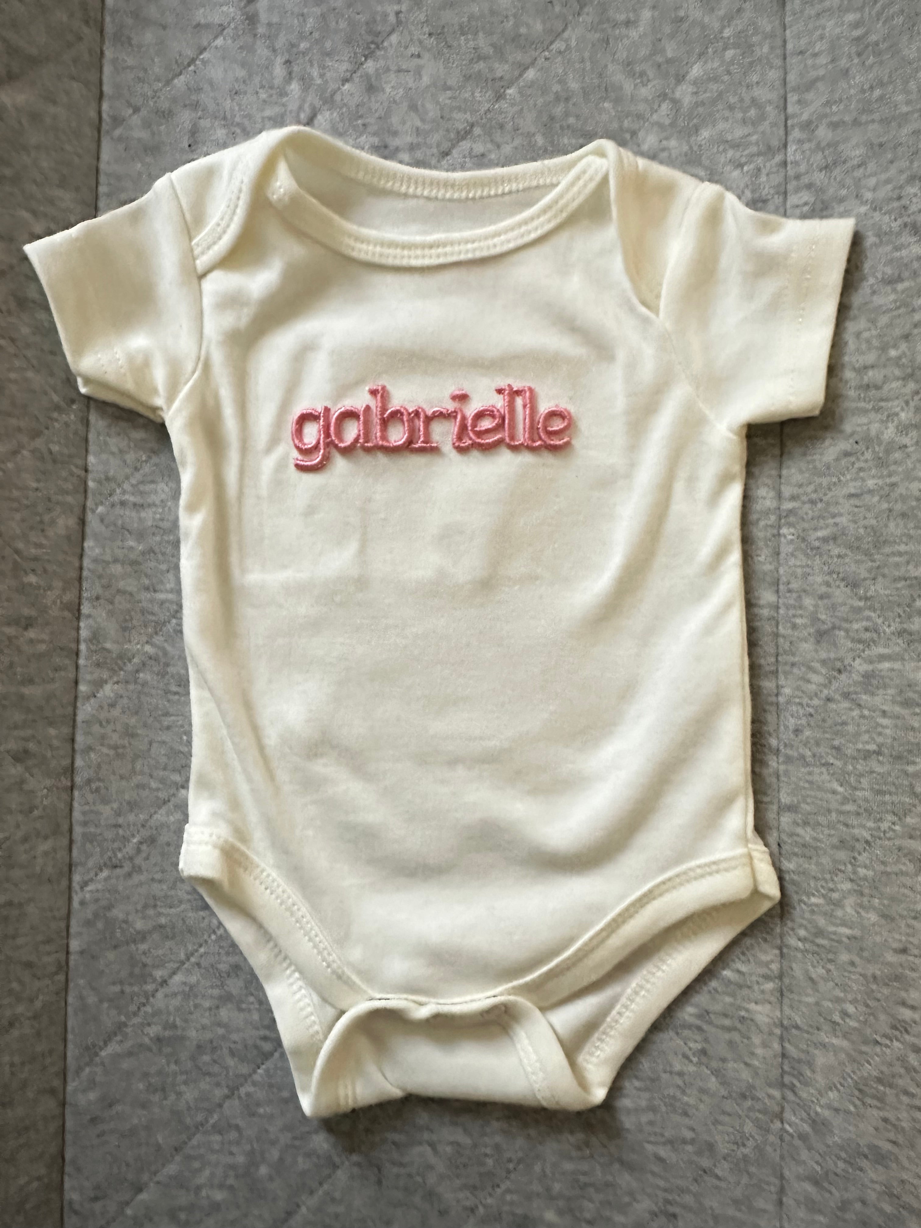 3d Puff Name Onesie