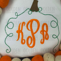 Pumpkin Monogram Frame
